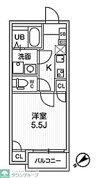 T's Cuoreお花茶屋 1Kの間取図画像