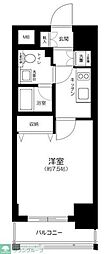 プレール・ドゥーク東京EAST3 1Kの間取図画像