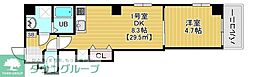 Brun Court Minamisenju 1DKの間取図画像