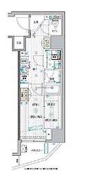 ブライズ亀有 1Kの間取図画像