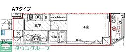 ES-Grande大島ガーデンテラス 1Kの間取図画像