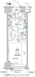 レアライズ清澄白河 1Kの間取図画像