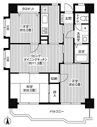関寅ビル第二 3LDKの間取図画像
