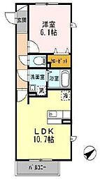 シュテルンビルト-A 1LDKの間取図画像