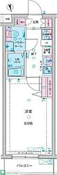 ジェノヴィア亀戸水神スカイガーデン 1Kの間取図画像