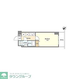 アルファコート青砥 1Kの間取図画像