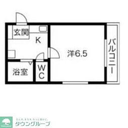 ロンド小松川 1Kの間取図画像