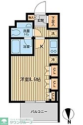 ファインアドレス新御徒町 ワンルームの間取図画像