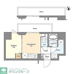 墨田区八広1丁目マンション 1DKの間取図画像