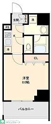 リテラス大島 1Kの間取図画像