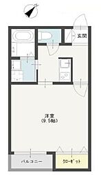 シャルール・メゾン 1Kの間取図画像