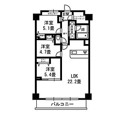 サンジェームス 3LDKの間取図画像
