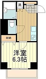 スカイコート後楽園壱番館 1Kの間取図画像