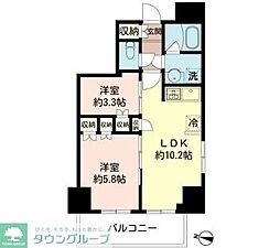 MFPRコート木場公園 1DKの間取図画像