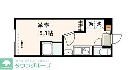 ブロンお花茶屋 1Kの間取図画像