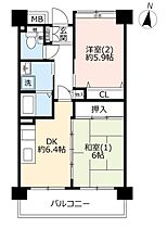 URアルビス前原  ｜ 千葉県船橋市前原西6丁目（賃貸マンション2DK・3階・49.17㎡） その2