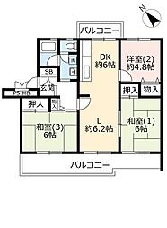 間取図画像 3LDK