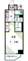 JR総武線 大久保駅 徒歩7分の賃貸マンション 8階1Kの間取り