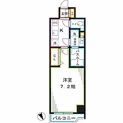 西武新宿線 下落合駅 徒歩2分の賃貸マンション 1階1Kの間取り