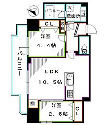 アーバネックス西新宿2 2LDKの間取図画像