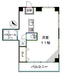 メゾン・ド・ぎおん ワンルームの間取図画像