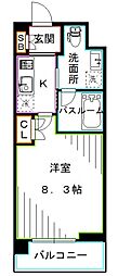 プラウドフラット中野 1Kの間取図画像