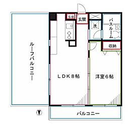 シャルマン中野坂上 1LDKの間取図画像