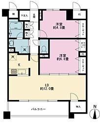 ヤサビアン 2LDKの間取図画像