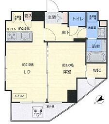 カスタリア中野 1LDKの間取図画像
