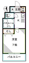 ReveilCity西新宿 1Kの間取図画像