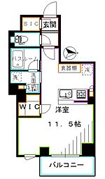 ザ・パークハビオ中野新橋 1DKの間取図画像