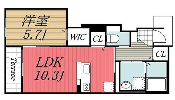 千葉県千葉市中央区矢作町(賃貸アパート1LDK・1階・43.20㎡)の写真 その2