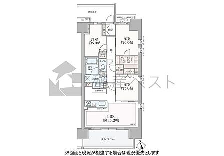 当物件の間取は3LDK+WIC+Nタイプです。