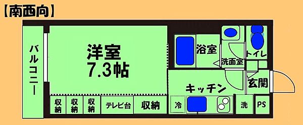 神奈川県相模原市中央区高根2丁目(賃貸マンション1K・2階・26.08㎡)の写真 その2