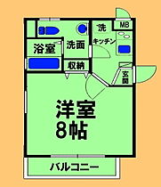 神奈川県相模原市緑区橋本5丁目（賃貸マンション1K・5階・24.51㎡） その2