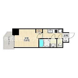 Osaka Metro谷町線 都島駅 徒歩8分の賃貸マンション 9階1Kの間取り
