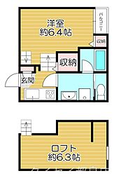 Osaka Metro谷町線 千林大宮駅 徒歩8分の賃貸アパート 2階1Kの間取り
