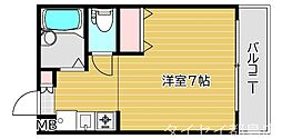 メゾンフレグランス 1Kの間取図画像