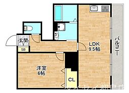 CasaFeliceA 1LDKの間取図画像