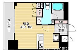 セイワパレス京橋コルティーレ ワンルームの間取図画像