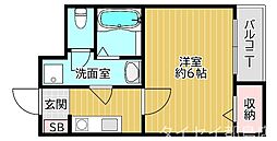 サンパレス都島 1Kの間取図画像