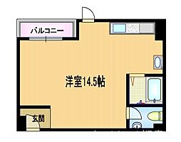 パレス野江 ワンルームの間取図画像