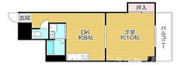 マンション第二藏 1DKの間取図画像