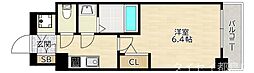 エスリード京橋 1Kの間取図画像