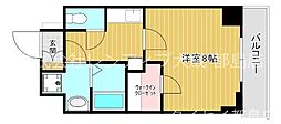 SPコート大阪城東 1Kの間取図画像
