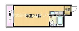 京阪グローリーハイツ ワンルームの間取図画像