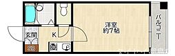 ボナール・サジキ 1Kの間取図画像