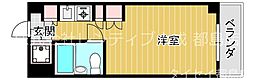 日興パレス都島 1Kの間取図画像