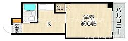カーサー桜宮 1Kの間取図画像
