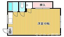第二マンション ワンルームの間取図画像